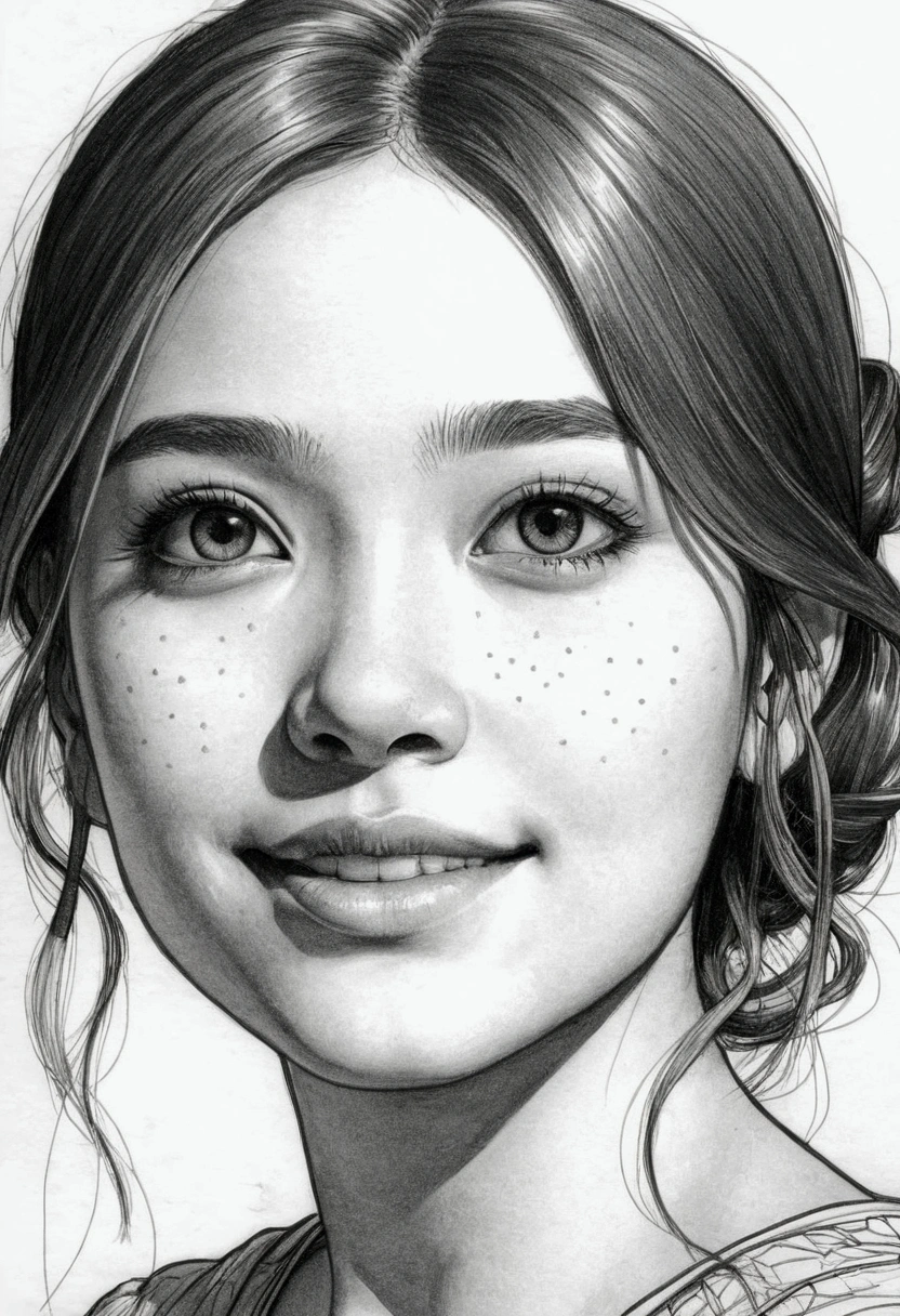 1girl,sketch,line art,masterpiece,best quality,close up