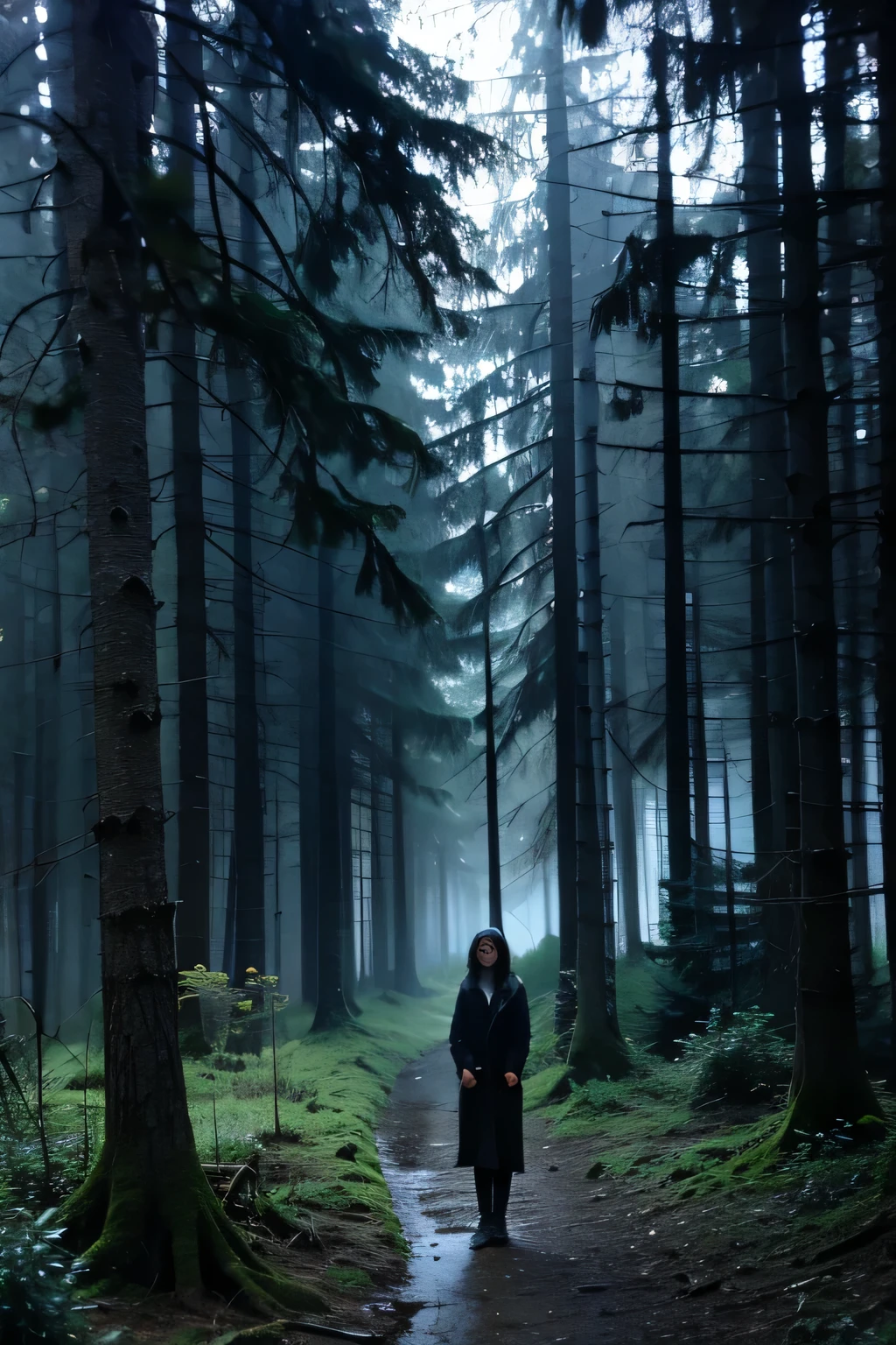 1 woman ,Darkness Forest