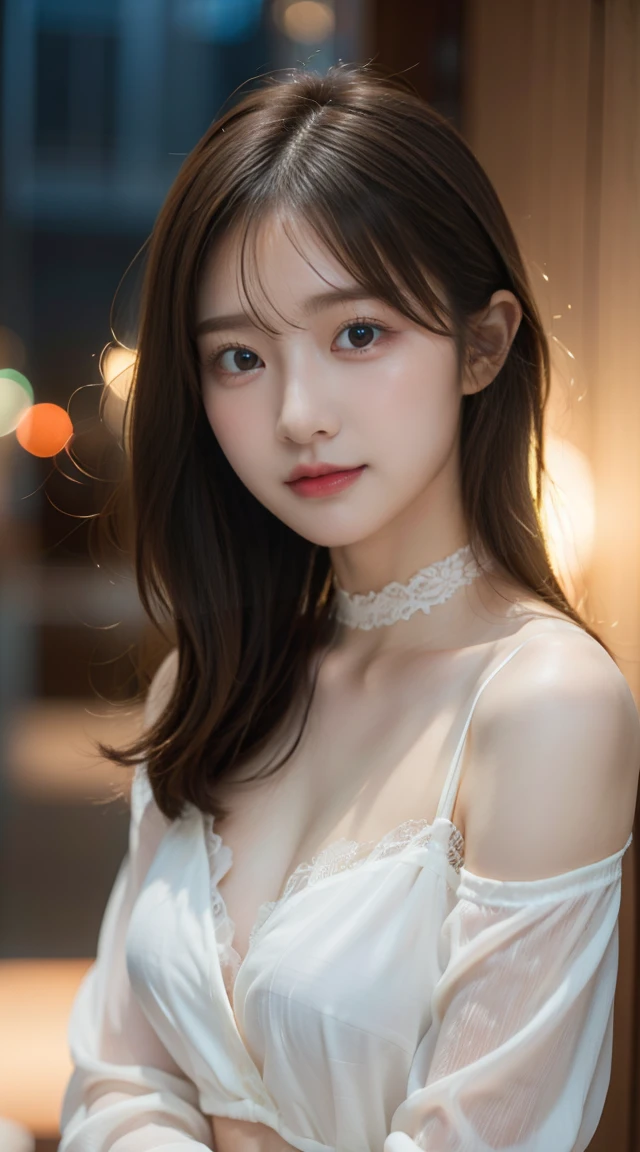 (night, wonderful, 16K, masterpiece:1.3)), whole body, Long legs, focal distance: 1.2, Perfect Body Beauty: 1.4, A little chubby abs: 1.1,(( Hair style with hair tied up))), high quality, 16K, High Dynamic Range, High resolution, photograph, (RAWphotograph: 1.2), (Realistically: 1.4), (masterpiece: 1.3), (Intricate details: 1.2), 1 girl,25 year old girl, solo, Delicate and beautiful details, (Detailed eyes), (詳細なfaceの特徴), (Large Breasts))), Even Skin Tone, ( Staring_To the show_Looking at the audience), Translucent liquid flows out_frontage, (Are thin), (最high quality: 1.4), (Hyper HD: 1.2), 电影Light, (Extremely detailed drawing), (Gloss on lips,最high quality,超High resolution,Depth of written boundary,Caustics,ワイドLight照明,Natural Shadow,85mm,debt / 1.4,iso 200,1/160 seconds:0.75),巨乳の1 girl,solo,((White dress)))smile,uniform,Choker Necklace,Floral lace dress,(Chiayi:1.5), masterpiece, 最high quality, RAWphotograph, Realistically, face, incredibly stupid resource, Depth of written boundary, High resolution, Super detailed, Finely delineated, The content is very detailed, 非常にDetailed eyesとface, Sharp pupils, Realistic students, Lock Focus, Light,Perfect glowing skin, Perfect Skin
