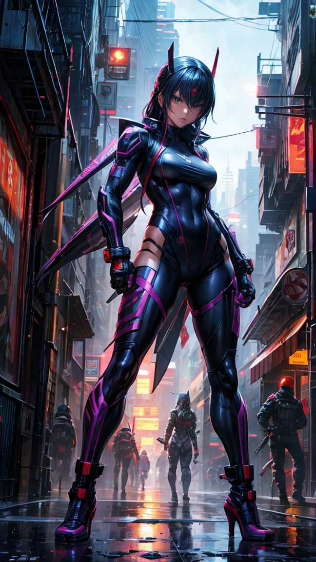 High Leg Ninja　woman　American Comics　cyber punk