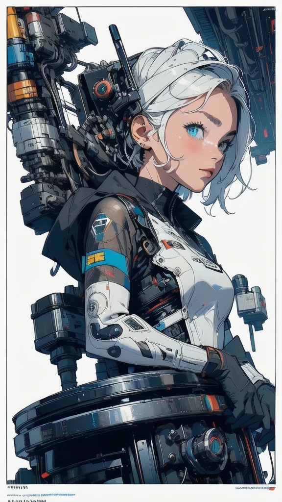 (((masterpiece, highest quality))),(((solo:1.2))),(((1girl:1.2))),32k wallpaper, very detailed, poster, vintage science fiction,(((((geometric cinematic movie poster))))), ((bauhaus)),(shape),(((abstract))),(mid century modern),movie poster,(((((portfolio))))),(((((Close-up))))),(((((bust up))))),((((more various angle)))),((((highlight)))),((((heterochromia)))),(((complete. detailed face))),((((Extremely talented)))),(((((most complecated futristic machine))))),(Colorful color scheme),(((detailed unlimited mechanic complete equipment ))),(((Absolutely white background)))