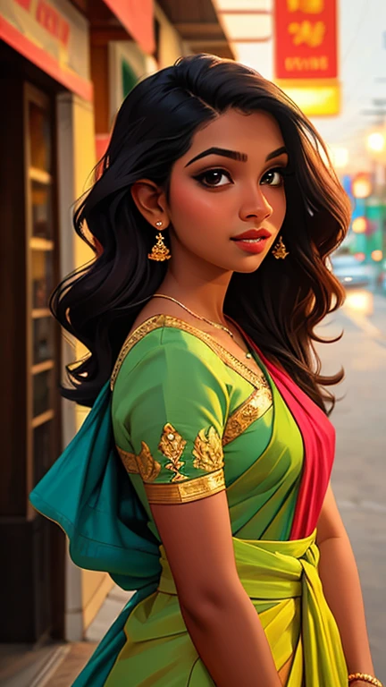 Wholesome portrait, candid moment, a day in the life, Tamil instagram model,cinematic lighting, masterpiece