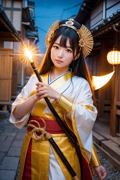 Japanese women God Holding a spear Shining a light