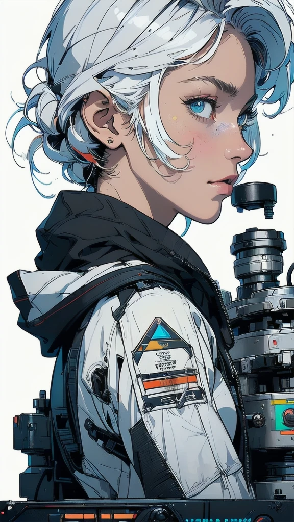 (((masterpiece, highest quality))),(((solo:1.2))),(((1girl:1.2))),32k wallpaper, very detailed, poster, vintage science fiction,(((((geometric cinematic movie poster))))), ((bauhaus)),(shape),(((abstract))),(mid century modern),movie poster,(((((portfolio))))),(((((Close-up))))),(((((bust up))))),((((more various angle)))),((((highlight)))),((((heterochromia)))),(((complete. detailed face))),((((Extremely talented)))),(((((most complecated futristic machine))))),(Colorful color scheme),(((detailed unlimited mechanic complete equipment ))),(((Absolutely white background)))