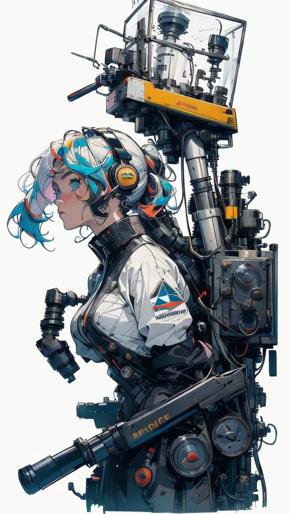 (((masterpiece, highest quality))),(((solo:1.2))),(((1girl:1.2))),32k wallpaper, very detailed, poster, vintage science fiction,(((((geometric cinematic movie poster))))), ((bauhaus)),(shape),(((abstract))),(mid century modern),movie poster,(((((portfolio))))),(((((Close-up))))),(((((bust up))))),((((more various angle)))),((((highlight)))),((((heterochromia)))),(((complete. detailed face))),((((Extremely talented)))),(((((most complecated futristic machine))))),(Colorful color scheme),(((detailed unlimited mechanic complete equipment ))),(((Absolutely white background)))