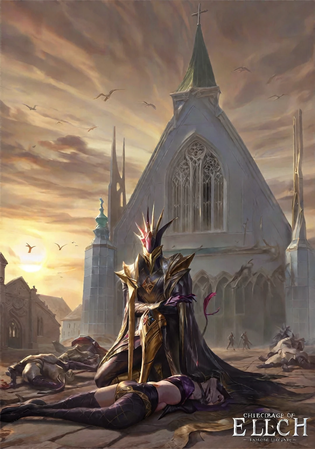 a Tainted, without humanity, in Lingrave, in front of the Church of Elleh