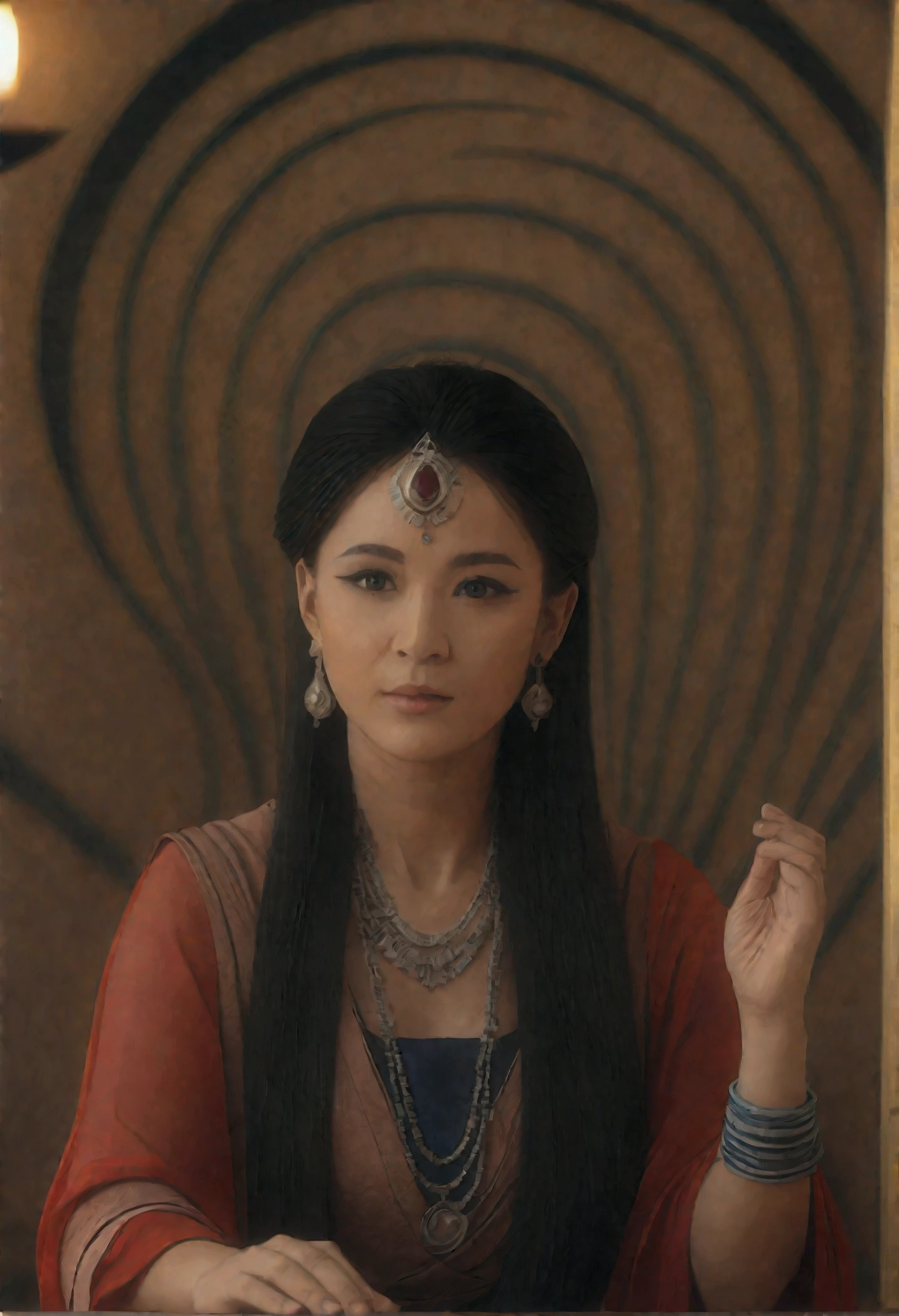美しく神秘的なfortune teller,Compact and fun environment. ケープを羽織ったfortune teller, Delicate facial features.
The scene is dim, Create an atmosphere of uncertainty and expectation. テーブルに座るfortune teller, Tarot Cardsで飾られた, Crystal Ball, Tarot Cards. The table is surrounded by candles, Creates a mysterious atmosphere.
The lighting in the room was dim, casting seductive shadows,Enhance the mystical atmosphere. Tarot Cardsを持っているfortune teller, Observing Signs to Gain Insight into the Future.
The overall artwork must be of the highest quality, 解像度は4KAlsoは8Kです. The level of detail must be extremely detailed and realistic, Almost photorealism.
Artistic style should reflect official aesthetics, Bright colors,Strong contrast. The color tone is、The mystical and mystical theme of the artwork must be emphasized。.
fortune teller'The cape has an intricate pattern, Metal frame with thickness ratio of 1.5. Also, A decorative border of roses should be incorporated into the piece..
The scene must have a magical atmosphere., Like a night sky full of stars. fortune teller'Facial expressions should convey mystery and curiosity.