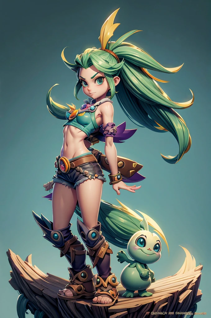 arvore estilo rayman legends, character estilo art rayman legends, girl and boy, corpo inteiro, ESTILO VIKING, acessórios gigantes,giant monster, big breats,Little bunny, (shorts),big breast, , sensuality, FANTASY