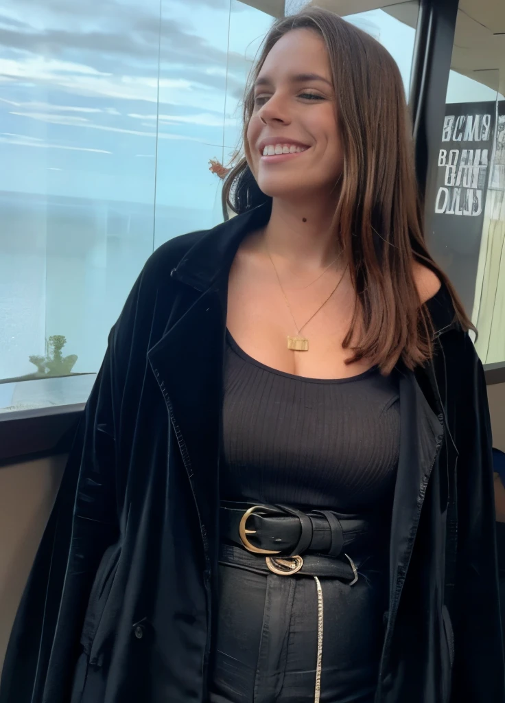 Wearing Black nighty