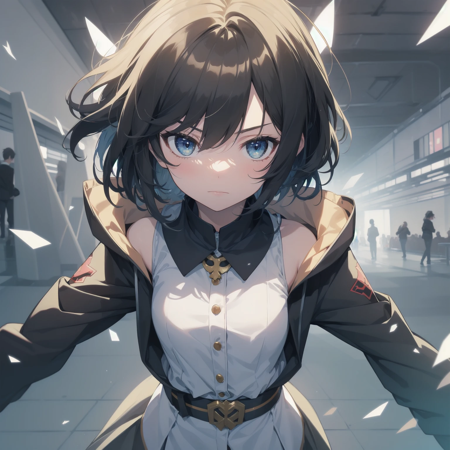 ultra-absurdres-Top quality by artist God, ultra-detailed, high resolution, anime moe artstyle, best anime 8k konachan wallpaper, pixiv contest winner, pool:2810, perfect anatomy,break, 1girl, (Please draw a girl walking sleepily to school alone. )break,(Solo,little female, 13-year-old:1.3),Full limbs, complete fingers,a junior high school student, (very short hair), short cut, flat chest, , small butt, small black eyes, beautiful detailed eyes, well-proportioned iris and pupils, expressive eyes, highres detailed hair, soft expression, salor school_uniform, sailor collar, serahuku, bow, pleated skirt,(Detailed Lighting), (Detailed background), in the School commute route. break,super detailed skin, Best cinematic lighting powered by famous artist, 8k,beauty illustration,photoshop_(medium),very aesthetic,break,((artist:zen_(kamuro) )), artist:clamp ,artist:carnelian ,artist:kantoku ,