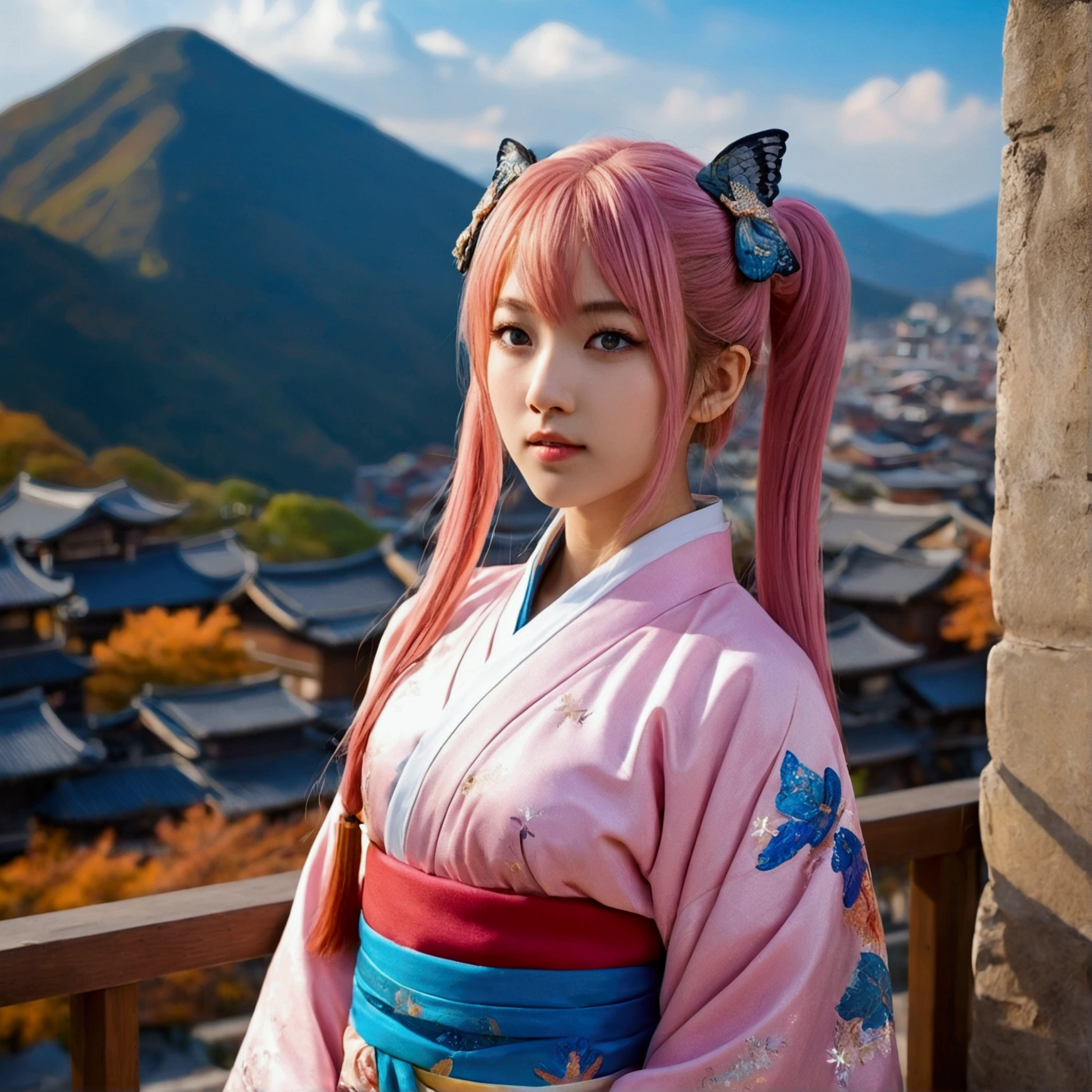 (masterpiece), (Highest quality), (Very detailed), (Dirty Hair), (figure), (1 girl) (Long Pink Hair 1.5) (blue eyes) (Double Ponytail 2.0), ((((No shoulders))),Hanfu, (Looking at the audience, (interview), (Simple Background), Beautiful and delicate eyes, Delicate and beautiful face, Soar (High saturation), (Colorful Glitter), Colorful bubbles, (Glitter), Facial accents, Perfect NwsjMajic, Conservative dress, No shoulders, Autumn Clothes, Facing the Public, Perfect figure,Airi Azuki.Kimono nude,Highest quality, Realistic, 8k, High resolution, 1 girl, woman, nice, (White Background: 1.82)), ((Big round breasts, Sleeveless white T-shirt: 1.75)), Straight Viewer: 1.8, (1 girl Eyes, Medium length hair, Brown Hair, Parted bangs : 1.65), Realistic, (bokeh), (Mouth closed: 1.46), nice, Pure Eros Face_v1Bending over, stooping,(Highest quality), masterpiece, Highly detailed CG uniform 8K illustrations, High collar, extremely High collar saturation, All the colors have deepened, paint, Graffiti art, Center Configuration, Highly detailed lights and shadows, Graffiti wall, wall painted bright, A girl's graffiti A girl is staring at the wall, Highly detailed face and eyes, Medium length hair, Sportswear, Colored clouds super huge mountain、The Alps、Nice views、Wonderful nature、Fantasy、Huge waterfall、High resolution、Highest quality、Masterpiece, Highest quality,One girl, Long Hair, hair bow, , alone, hair band, bird, Black Hair,pants, bangs, red hair band, arms, chest, Brown eyes, colorful kimono, Confused, A light smile, Official Art, Good composition, Official pose, detailed Portraiture, Portraiture, bokeh, Clouds and mountains background, warrior,, High resolution, Dramatic lighting and shadows, Solar flare, Blurred foreground 24k,High quality masterpiece, landscape, cloud, Bright starry sky. Traveler, Romantic Light, sexy pose , Concept Art, Lofi Art Style, reflection. Roffie Art, Beautiful , Detailed landscape — width 672, Enhanced Details. change, Leprechaun,A woman in a k