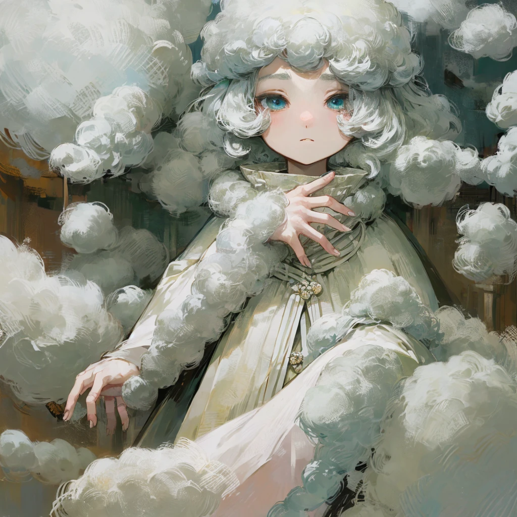 (low quality,worst quality:1.4),extra limbs,missing limb,extra digit,fewer digit,missing digit,missing finger,fused fingers,mutated hands and fingers、 1. Character Design: • face: With half-open, gentle eyes、A blank, unmotivated look。Although relaxed、A somewhat dazed atmosphere。 • Hairstyle: Fluffy and soft hair like sheep's wool。The color is light cream。 • Costumes: Fluffy pajamas。The material is as soft as a cloud、Pastel light shades。Tops and bottoms are all together、Warm impression。 • Little lamb's ears peeking out from under her hair。 • accessories: Soft slippers and、Ram horn headband。 2. Background and atmosphere: • background: Her room。Stuffed toys and cushions scattered around、Beds and sofas are provided、Cozy space。 • Small items: Blankets and pillows、Stuffed sheep。There are magazines and books in the corner of the room.、Coffee cups and snack bags are placed on the counter.。 • Lighting: There are no windows in the room.、Light from lamps, monitors, etc. is illuminating the room。 • atmosphere: Overall it was relaxing、Lazy atmosphere。The colors are based on pale pastel colors.、Emphasise the soft feel。 3. Pose and expression: • Pause: Lying on a bed or sofa、Tapping on a smartphone。Throw out your legs、Stretching out and relaxing。 • expression: Staring blankly at his smartphone with a disinterested look on his face。 4. Image Effects: • Light and shadow effects: • Reflect the light from lamps and monitors.、Emphasizes a warm and cozy atmosphere。 • Beds and sofas、Add realistic shadows around the characters、Increases the sense of volume。 • Blur effect: • To focus on the characters、Lightly blur the background。This、The main character stands out。 • Slightly blur the accessories and small items in the foreground.、Make sure the gaze is naturally drawn to the character。 • Glowing Effects: • The light from the smartphone held by the character、Reflects onto faces and hands for a realistic effect。 • Add a soft glow effect throughout the room.、Creates a warm and inviting atmosphere。 • Adding texture: • Fluffy pajamasの質感を強調するために、Depicts the weave and texture of the fabric in detail。 • backgroundのクッションやぬいぐるみなどにもテクスチャーを追加して、Increases realism。 • Color tone correction: • Use pale pastel colors throughout、Maintains a gentle, warm tone。 • Add appropriate highlights and shadows、Add depth to your characters and environments。 • Using filters: • Apply a soft focus filter to the whole image、Creates a soft and dreamy effect。 • Add a vignette effect、Darken the outer edges of the image a bit、Make sure your gaze naturally focuses on the central character。A worldview similar to that of the Persona series、Style、Cowboy Shot、paranoia、colorful、Fluorescent color