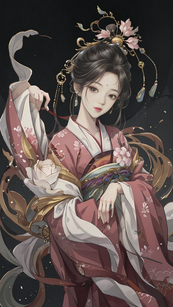 Original，（illustratio：1.1），（best qualtiy），（tmasterpiece：1.1），（the Extremely Detailed CG Unity 8K Wallpapers），（a color：1.2），1 Plum Blossom God，goddes，，ancient costume，Hanfu，best qualtiy，Extremely detailed jewelry，Plum petals，scenecy，rios|Wagas，