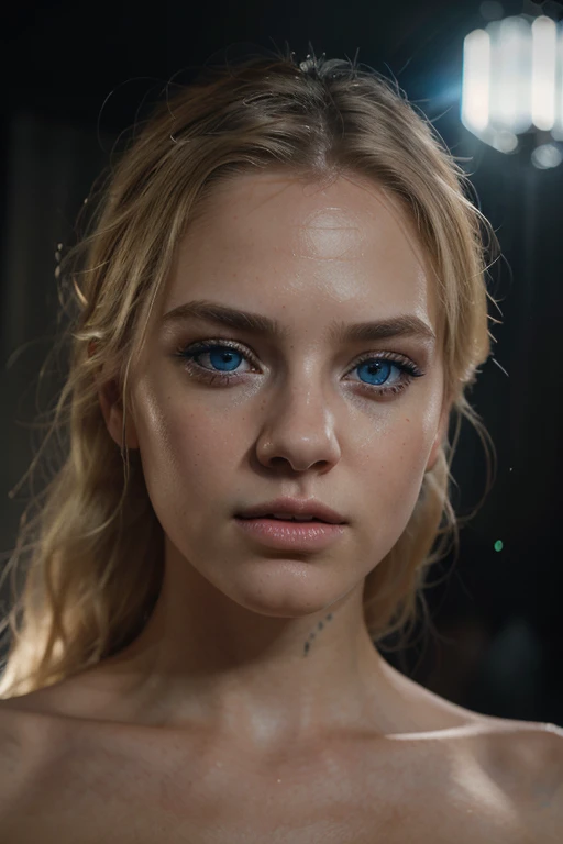 1girl, solo, open mouth, blue eyes, blonde hair, photorealistic, 8k, hyperrealistic, cinematic lighting, dramatic colors, dramatic lighting, beautifully detailed face, extremely detailed eyes and lips, beautiful intricate details, volumetric lighting, intricate details, cinematic composition, dramatic angles, natural pose, natural expression, photo-realistic skin, high definition, masterpiece