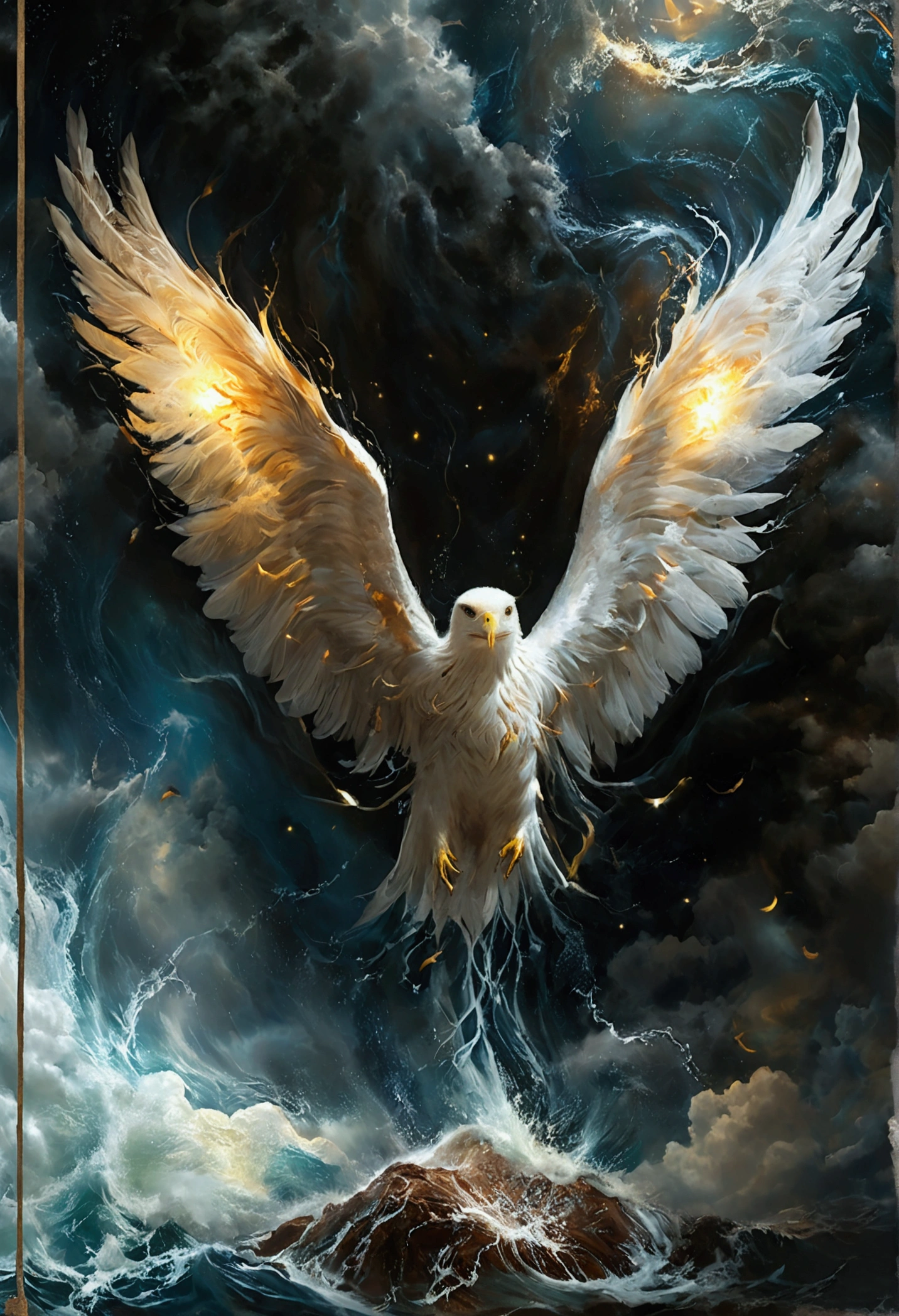 Creation 1. In the beginning、God created the heavens and the earth。 2 The earth is in chaos.、Darkness was on the face of the deep、The Spirit of God was moving over the face of the waters。 3 And God said。
「Let there be light。」
thus、There was light。 4 God Sees the Light、It was deemed good。God separates the light from the darkness、 5 The light is called day.、Darkness was called night。There was an evening、There was a morning。It is the first day。