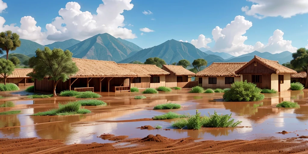 Ruima de xasas land full of mud because of the flood