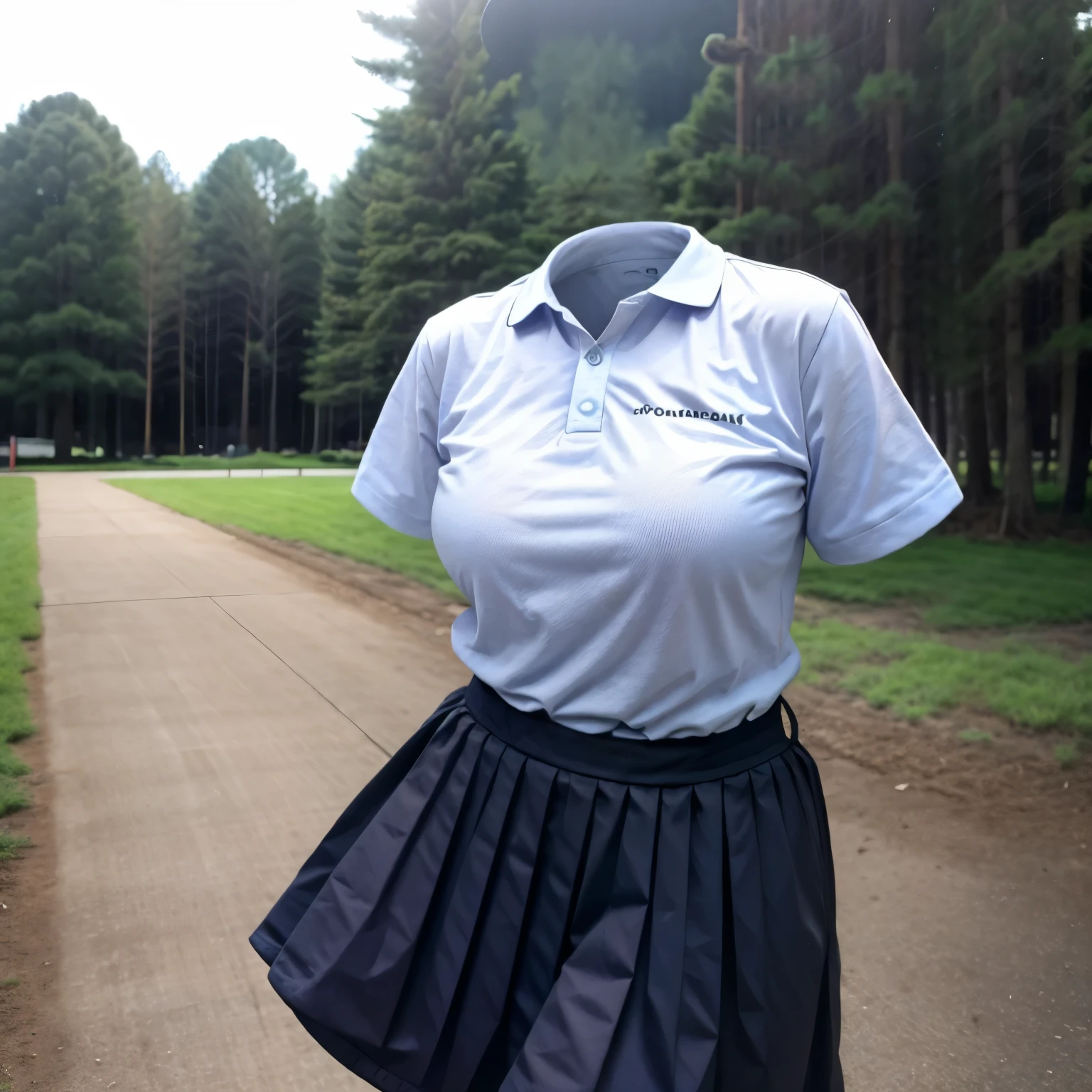 (invisible, no humans:1.7, headless:1.7, handless, legless), skirt, (close-up to breast), cute big breast, fat, chubby,stripe tie,leaning forward,school polo shirt,from side,
(8k, RAW photo, best quality, masterpiece:1.2), (realistic, photo-realistic:1.37),photon mapping, radiosity, ((Hasselblad photography)),physically-based rendering