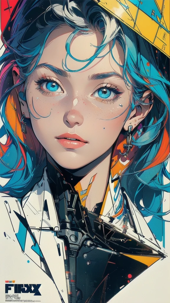 (((masterpiece, highest quality))),(((solo:1.2))),(((1girl:1.2))),32k wallpaper, very detailed, poster, vintage science fiction,(((((geometric cinematic movie poster))))), ((bauhaus)),(shape),(((abstract))),(mid century modern),movie poster,(((((portfolio))))),(((((Close-up))))),(((((bust up))))),((((more various angle)))),((((highlight)))),((((heterochromia)))),(((complete. detailed face))),((((Extremely talented)))),(((((most complecated futristic machine))))),(Colorful color scheme),(((detailed unlimited mechanic complete equipment : fox))),(((Absolutely nothing background)))