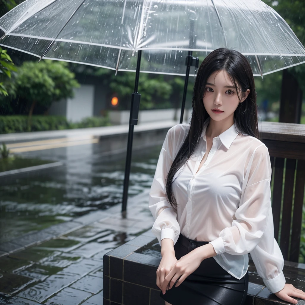 mini skirt、Hair getting wet in the rain、Transparent shirt、Beautiful woman getting wet in the rain、typhoon、Get wet without an umbrella、Beautiful woman in the rain、雨で濡れたBeautyOL、Detailed face、Realistic、beautiful girl、Beauty、Office Lady Uniform、beauty、Beautiful woman、Narrow waist、Handsome woman、Tight pants look、suit、Sexy pose、タイトなsuitパンツ、雨で濡れたsuit、Wet naked shirt、See-through shirt、Shot in heavy rain、Naked shirt