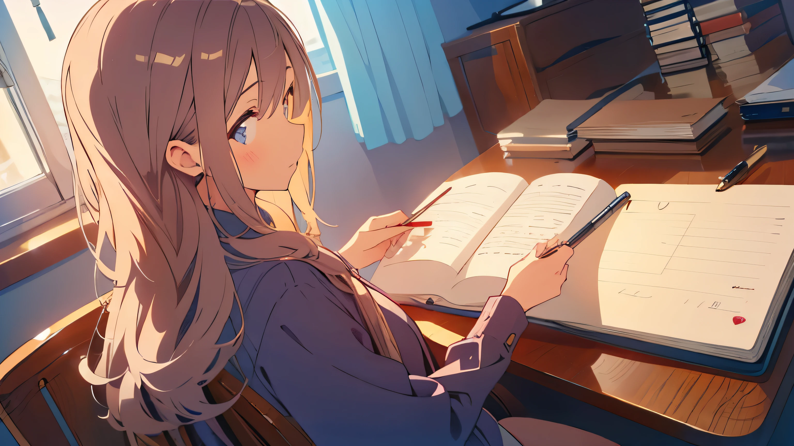Woman with notebook