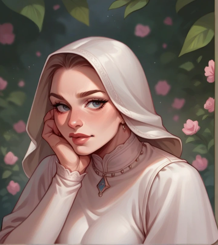 Women beauty in the garden 