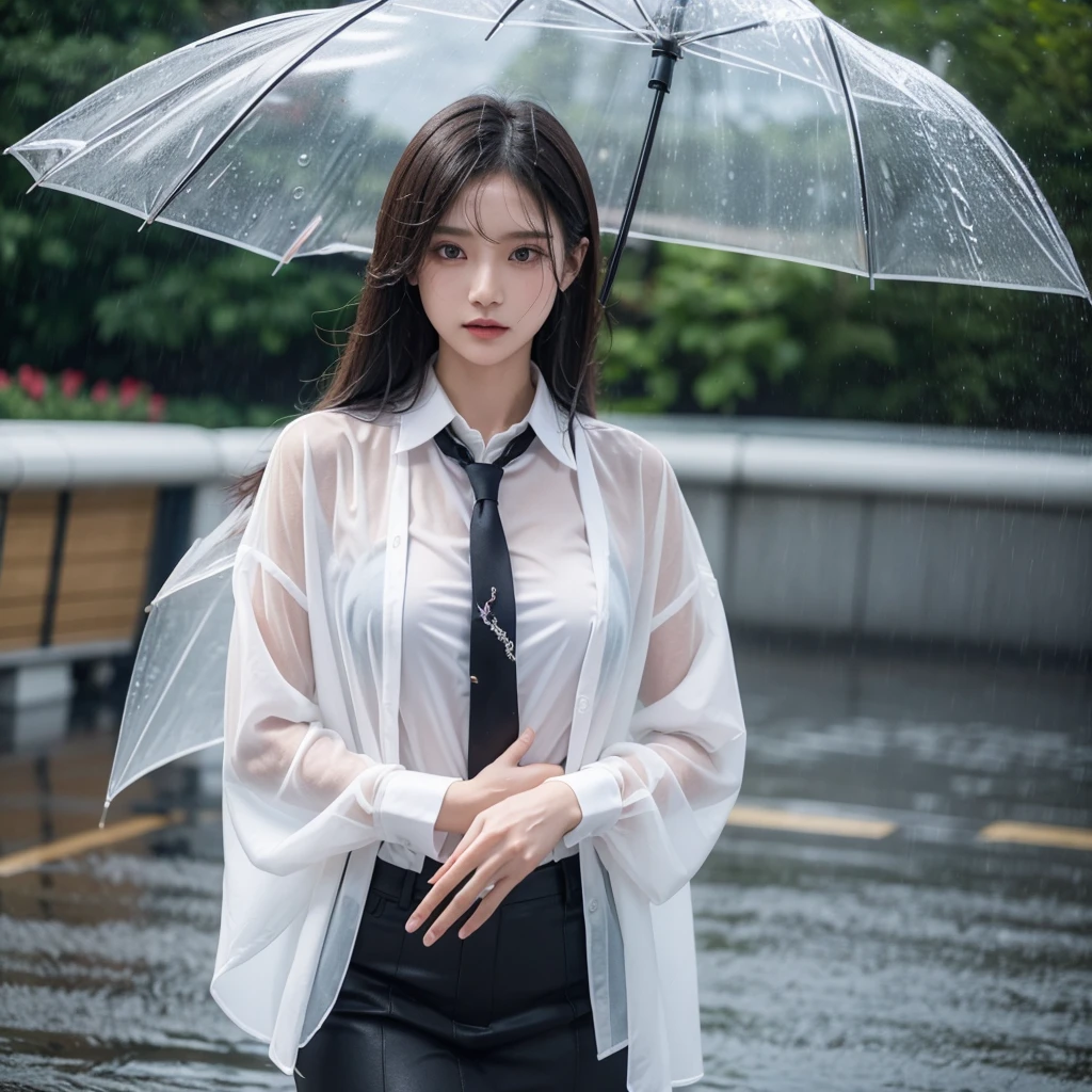 mini skirt、Hair getting wet in the rain、Transparent shirt、Beautiful woman getting wet in the rain、typhoon、Get wet without an umbrella、Beautiful woman in the rain、雨で濡れたBeautyOL、Detailed face、Realistic、beautiful girl、Beauty、Office Lady Uniform、beauty、Beautiful woman、Narrow waist、Handsome woman、Tight pants look、suit、Sexy pose、タイトなsuitパンツ、雨で濡れたsuit、Wet naked shirt、See-through shirt、Shot in heavy rain、Naked shirt