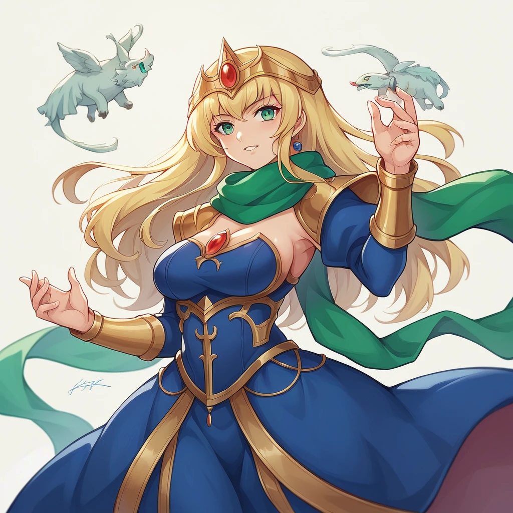 a woman in a blue dress with a long green scarf, beautiful character painting, a beautiful fantasy empress, by Yang J, style of artgerm, artgerm and ruan jia, extremely detailed artgerm, trending artgerm, artgerm. anime illustration, ruan jia and artgerm, inspired by Pu Hua, artgerm detailed