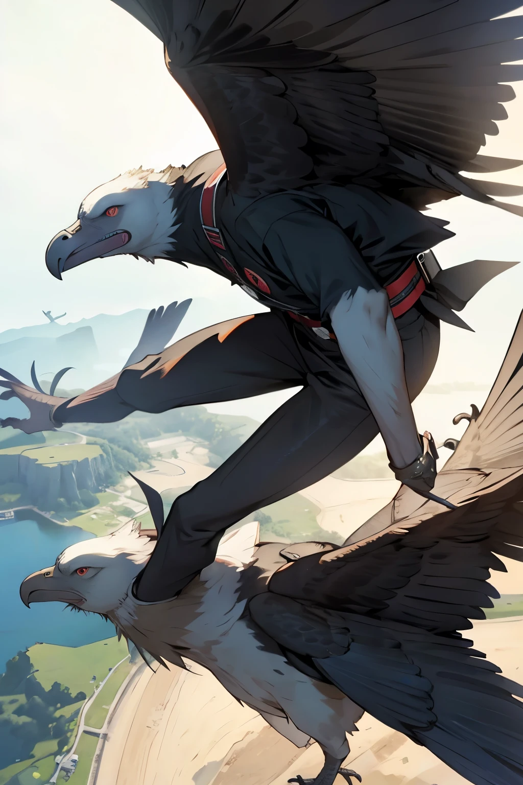 as if it were a person in the shape of a vulture
