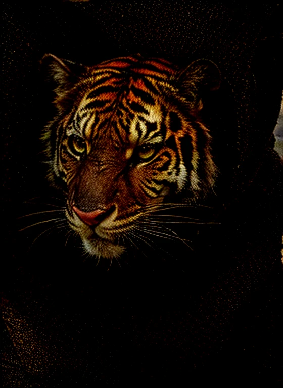 A beautiful colored smilodon sabertooth tiger, from avatar movie