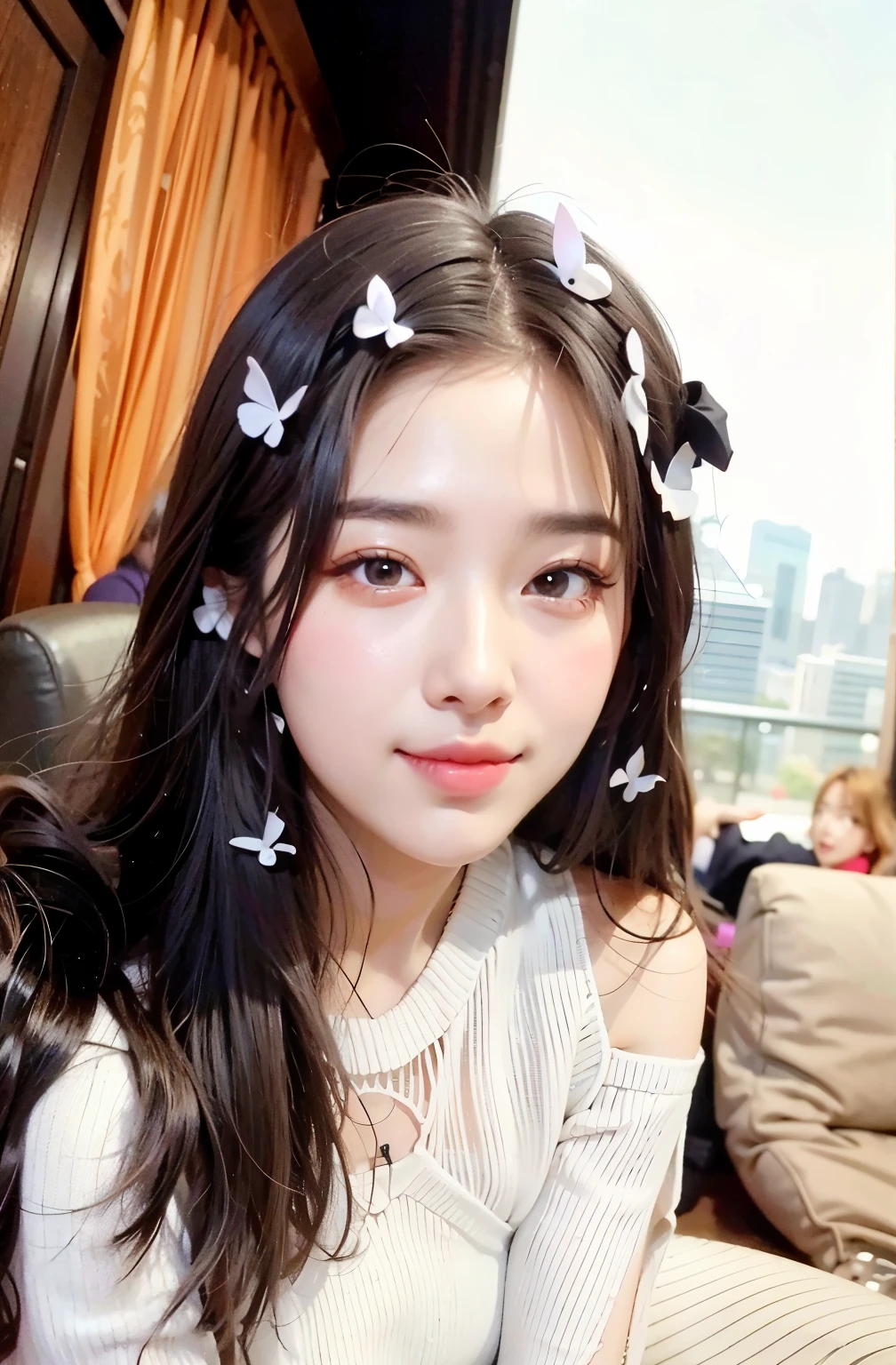Arapé girl with long hair wearing black and white sweater, korean girl, Dang my soul, Luan cute vtuber, sakimichan, Blackpink's Josh, beautiful korean girl, 19 year old girl, Twice's Tzuyu, Shentong Chen, Blackpink's Roseanne Park, Heonhwa Choi, Best Face