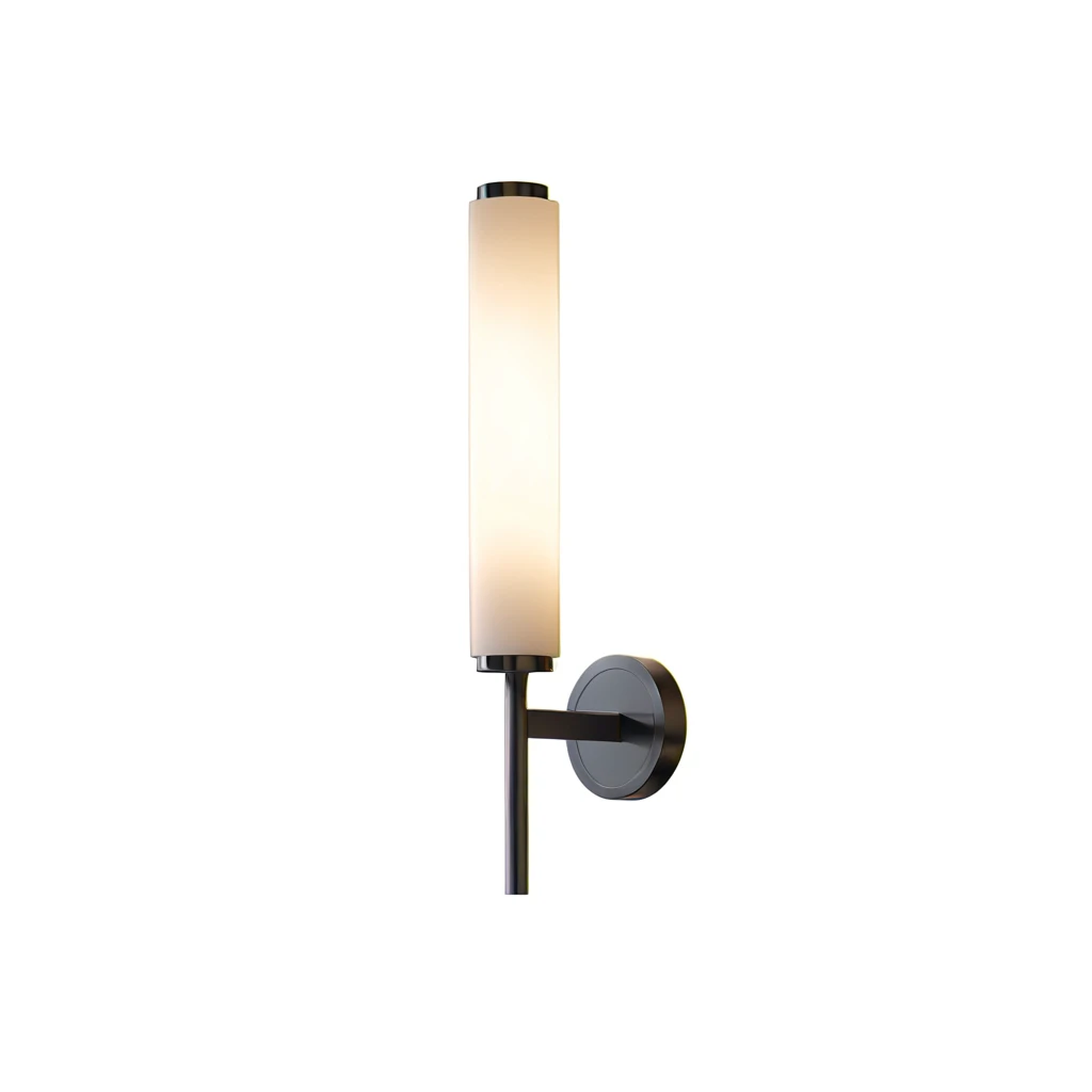 带有白色灯光的wall lamp特写, Candlestick, wall lamp, Modern lighting, Simple lighting, Sufficient lighting, Sufficient lighting, tranquil lighting, contrast Side Light, Lighting side view, Large scattered light, Fashion lighting, Side Light, Hours 576, Soft outdoor lighting, Dim accent lighting, 升亮卧室床头wall lamp