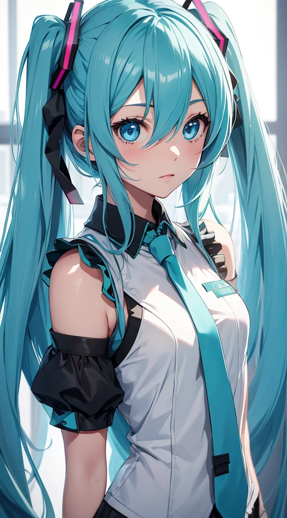 1girl, Hatsune Miku, blue eyes, long hair,  