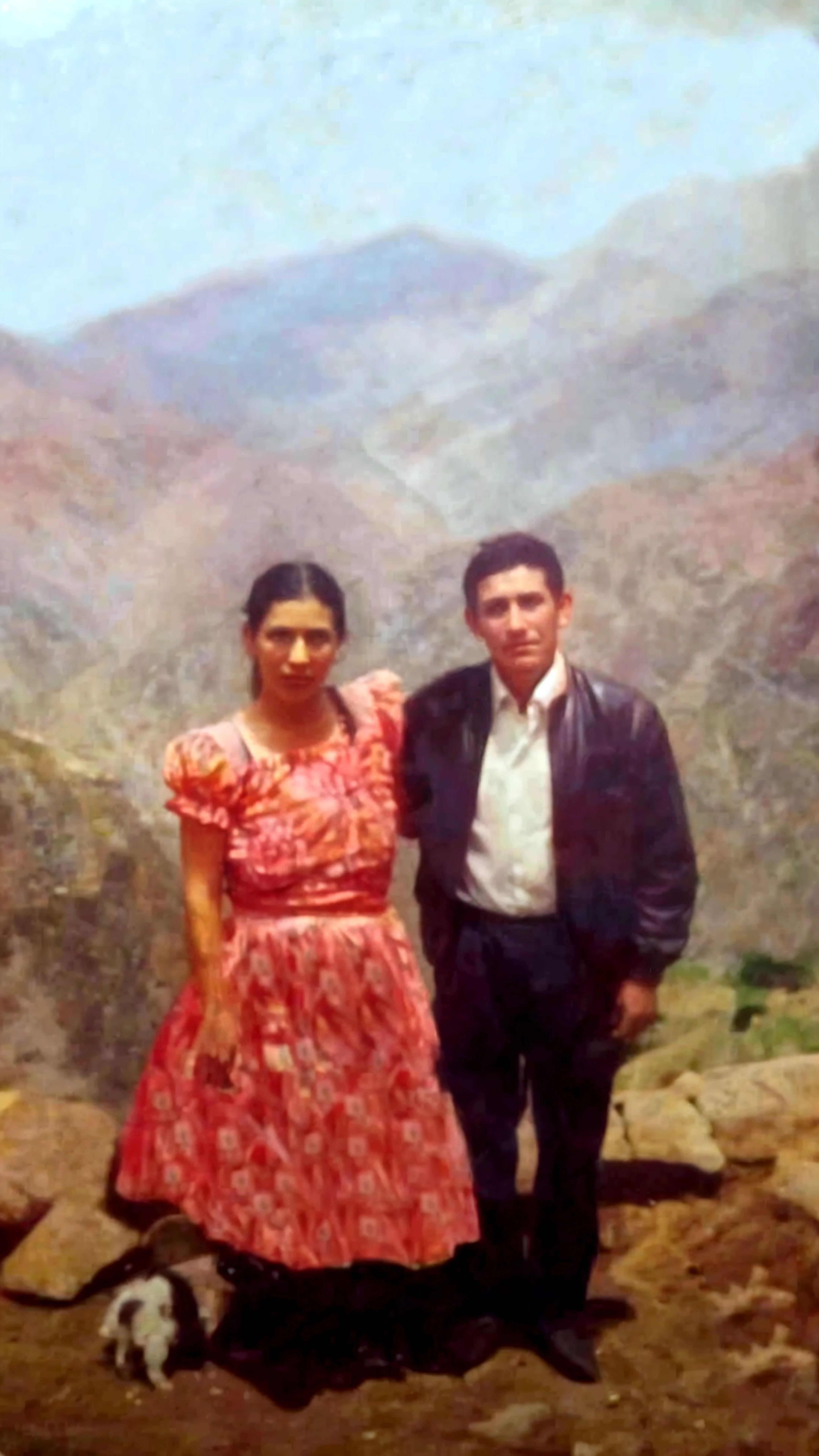 Pale skin Bun black hair kurdish nude ugly teen talking with a ugly Arab man in bedroom consistent fixed  valentine love
