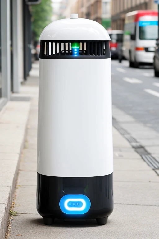A robotic air filter that will walk around the streets and absorb gases harmful to health.