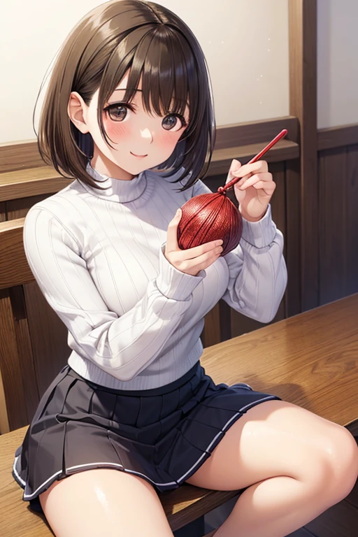 anegasaki nene、Shiny brown hair, short hair, (Beautiful brown eyes、Sparkling eyes, Fine grain)、smile、Ultra-detailed eyes、Very detailed顔, Very detailed目,




(Tabletop, Highest quality, Very detailed), One Girl, transformation、(((Ribbed knitting、Flared mini skirt)))、眼鏡をかけたshort hairの主婦、