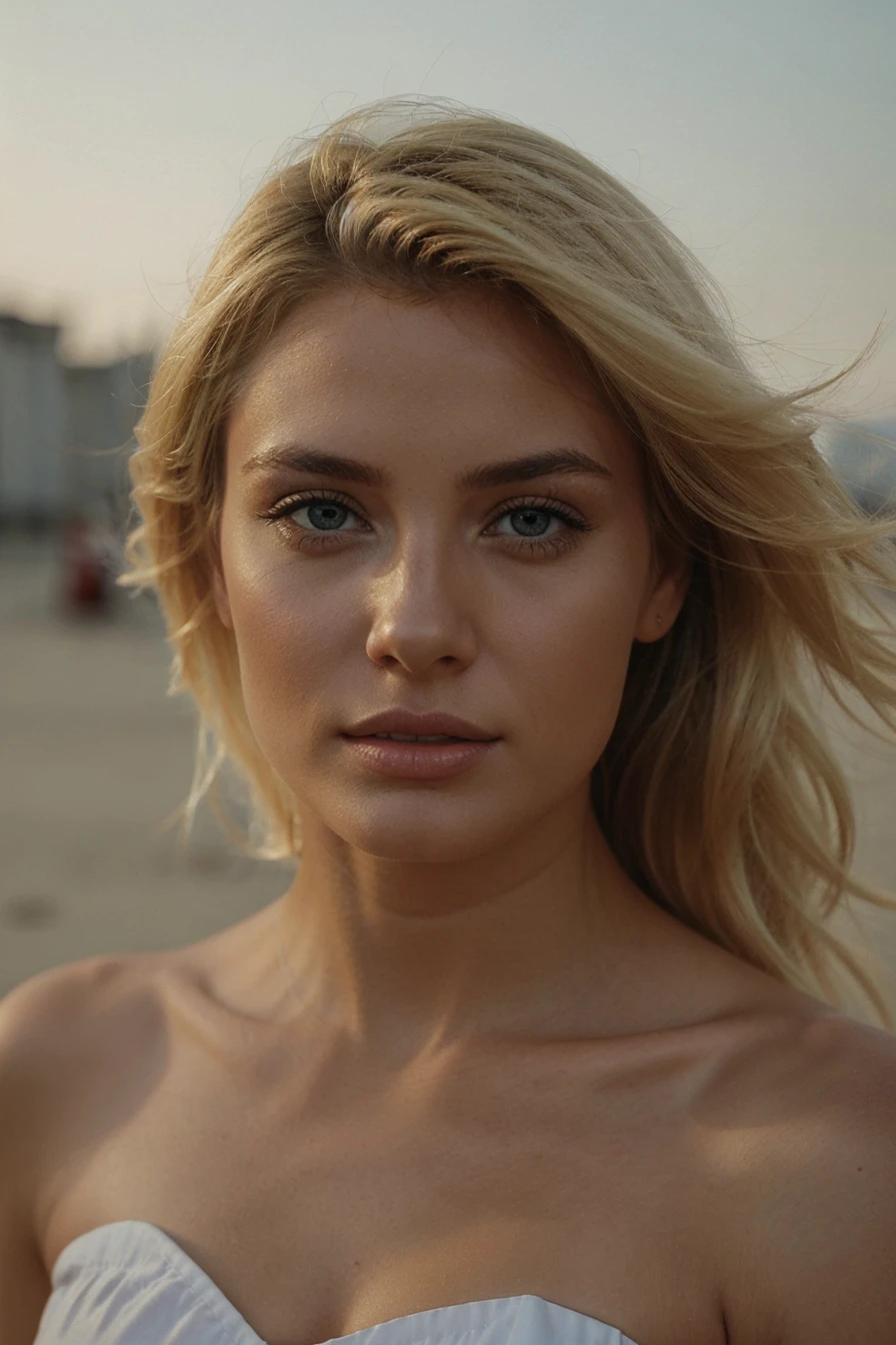 Blonde woman foot