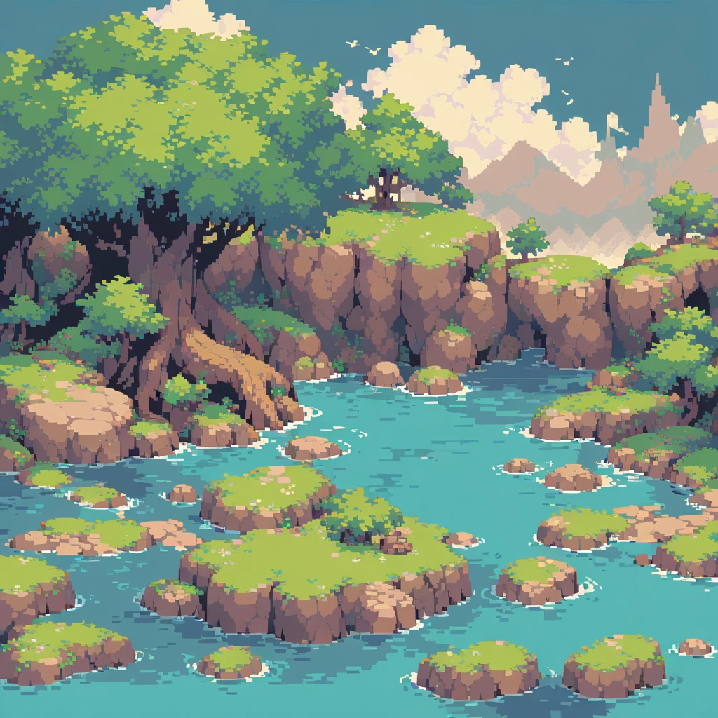 The prompt for generating a Pixel art could be: "Pixel art,(Highest quality, High resolution, detailed),(Retro, nostalgic) color,8bit style,Crisp lines and edges"