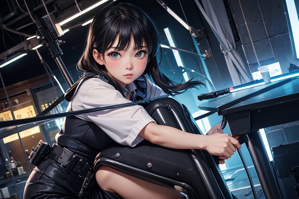 ((nsfw)), (sex), ((forced sex)), ((clothed sex)), (bent over),
美しい女性Police Officerが犯罪者に組み伏せられてズボンを下ろされて膣にチンポを挿入されている,
1人のwomen are{((Beauty))in((Slender))inあり、(Small waist)、Large Breasts、Has feminine curves。
つり目in(blush)While(睨んinいる)。
women are黒髪in黒い瞳は正義感in満ちてAnd、Bangs are parted。
women are((Police Officer))in、警察の服装にスーツパンツ姿in、She is wearing a tight fitting white shirt and black lace underwear。women are腕時計をしてAnd、Equipped with a holster。There's a gun in the holster。
women are軍用ブーツをはき、半脱ぎinスーツのズボンが降ろされた状態。
Women and muscular men((Forced to have sex with clothes on))されてAnd、((Head held down))お尻が上がった状態in、(My pants and underwear were taken off)((Penis inserted into vagina from behind))されてAnd(膣内にA lot of semen)It has been issued。
The woman's white shirt is torn(My chest is exposed)And、((A lot of semen))is placed on the body。
Messy room, Dark Room, storehouse,
(back)), ((Low - Angle)), ((Highest quality:1.6)), (Super fine:1.4), (非常に繊細in美しい:0.4), (High resolution:1.5), (masterpiece:1.2),
