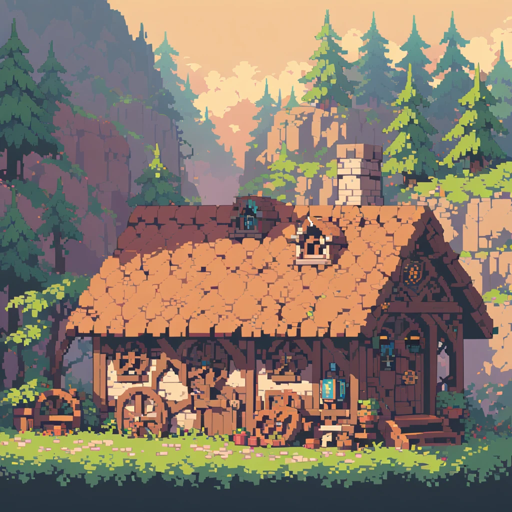 The prompt for generating a Pixel art could be: "Pixel art,(Highest quality, High resolution, detailed),(Retro, nostalgic) color"