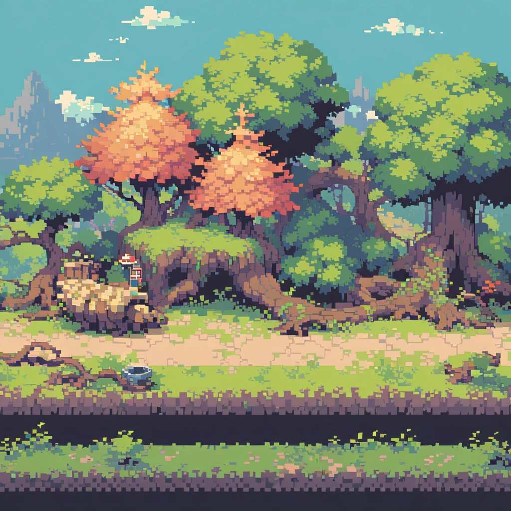 The prompt for generating a Pixel art could be: "Pixel art,(Highest quality, High resolution, detailed),(Retro, nostalgic) color,8bit style,Crisp lines and edges"