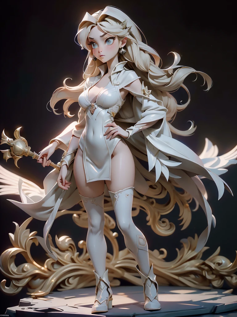 (((masterpiece))),((Finest quality)),(超A high resolution),(ultra-detailliert),(Meticulous portrayal),((best pictures)),(Finest works of art),Ultra-Precision Art,The art of astounding depiction, Fantasyart:1.5, (One woman:1.5),Fusion of angel half body and demon half body,demonic wings:1.4,the angel's wings:1.4, ((full body))