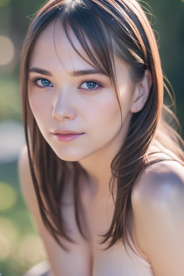 1girl,(RAW photo, best quality), (realistic, photo-realistic:1.4), masterpiece, an extremely delicate and beautiful, extremely detailed, 2k wallpaper, Amazing, finely detail, extremely detailed CG unity 8k wallpaper, ultra-detailed, highres, soft light, beautiful detailed girl, extremely detailed eyes and face, beautiful detailed nose, beautiful detailed eyes,cinematic lighting,perfect anatomy,
((nude:1.5)),
smile