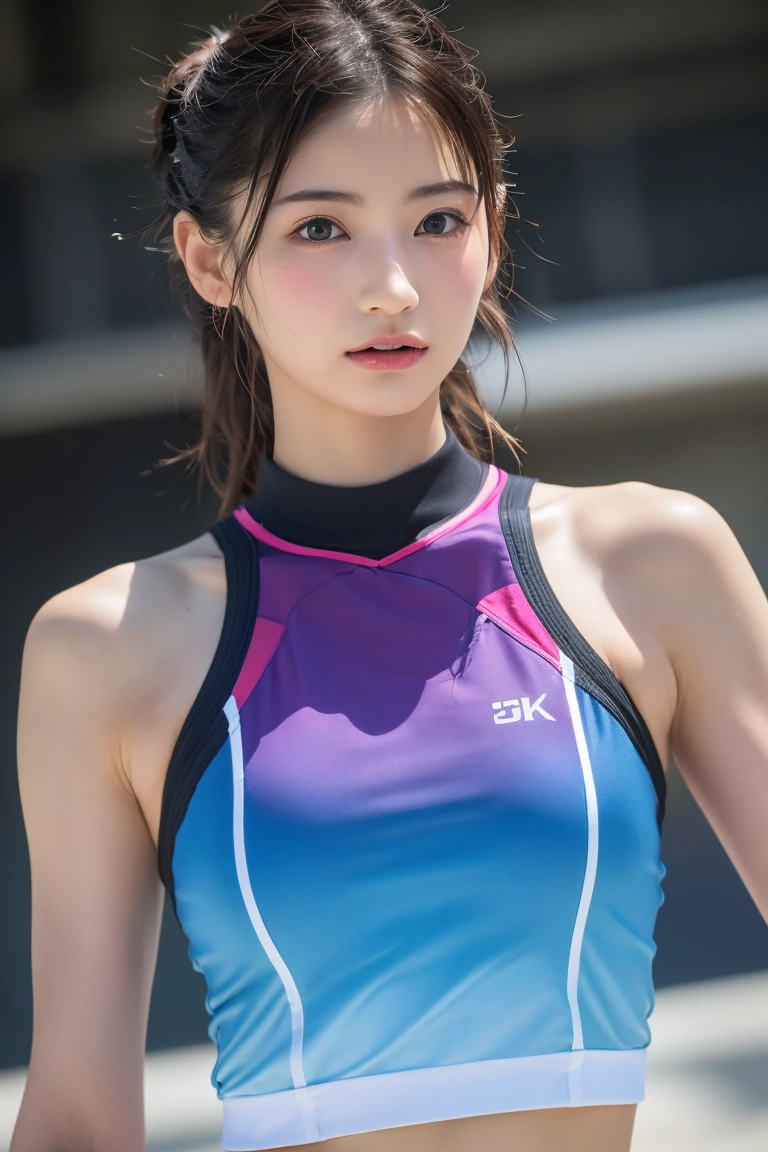 (8k, RAW Photos,Highest quality, High resolution:1.1), (超Realisticな:1.4),(Realistic, Realistic:1.3),The Beauty of Japan、Rhythmic gymnastics club、Rhythmic Gymnastics Uniform、((Upper Body:1.3))