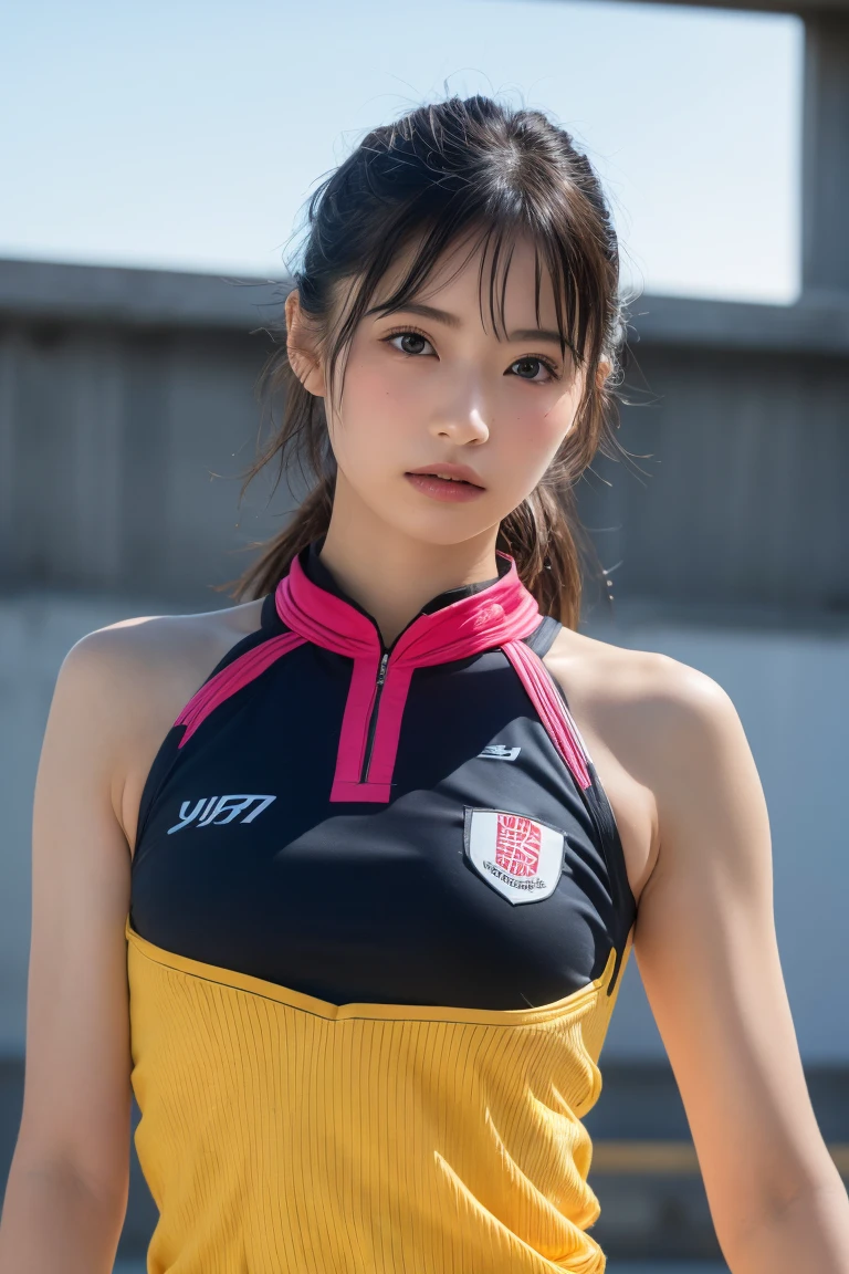 (8k, RAW Photos,Highest quality, High resolution:1.1), (超Realisticな:1.4),(Realistic, Realistic:1.3),The Beauty of Japan、Rhythmic gymnastics club、Rhythmic Gymnastics Uniform、((Upper Body:1.3))