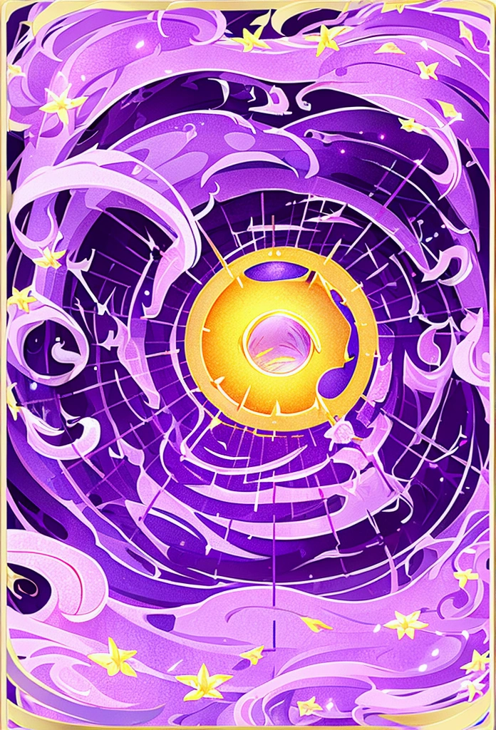 Card BG,Crystal border,No humans,Translucent clock，9 o&#39;clock,moon,Star,Purple light effect,flow,dream