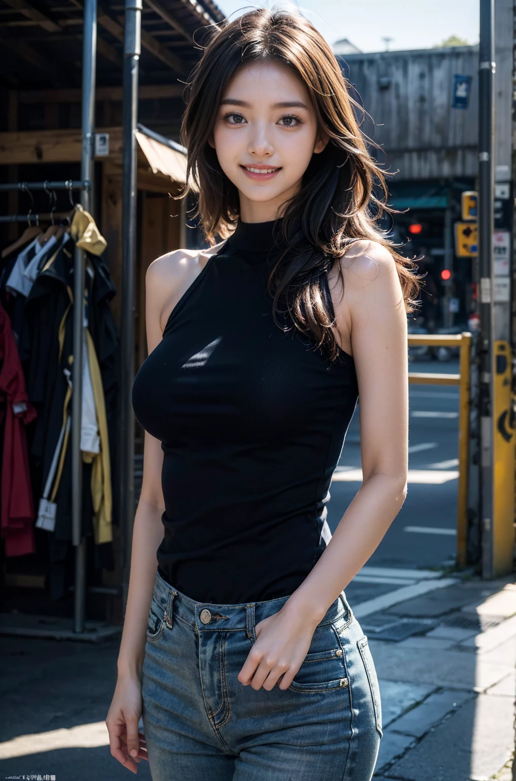 (Best Quality, Masterpiece, Photo realistic, Ultra Detailed, ultra high res, raw:1.3), 1girl, pretty, Japanese, tight knit, smile、14才、