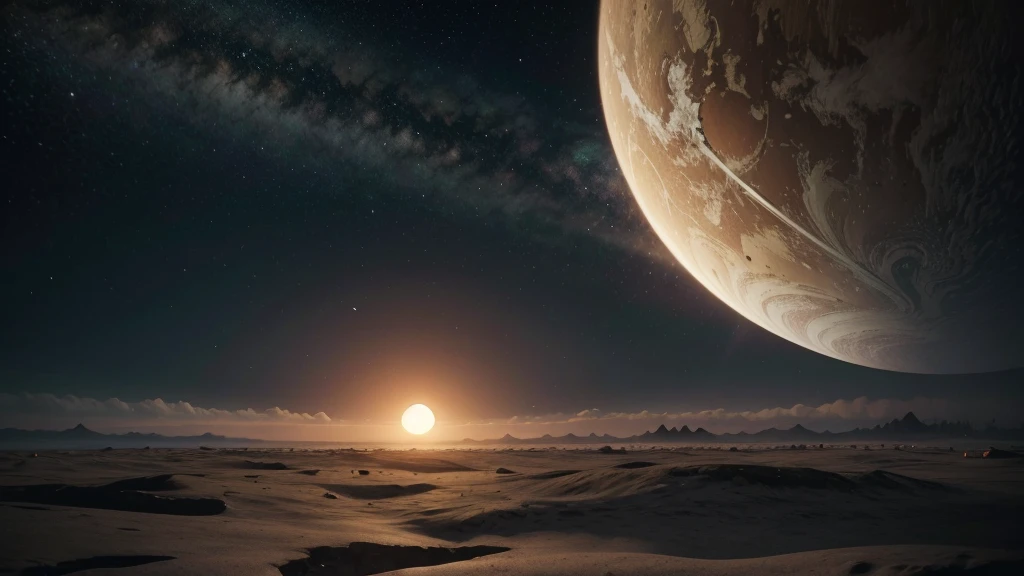 Create a detailed and realistic illustration of a Giant Lamp lit on Planet Earth, The light from the lamp illuminates Planet Earth, cinematic image. 