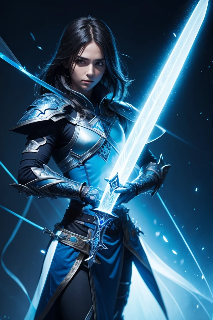 Blue Sword , blade light effect, Arcanjo Miguel 