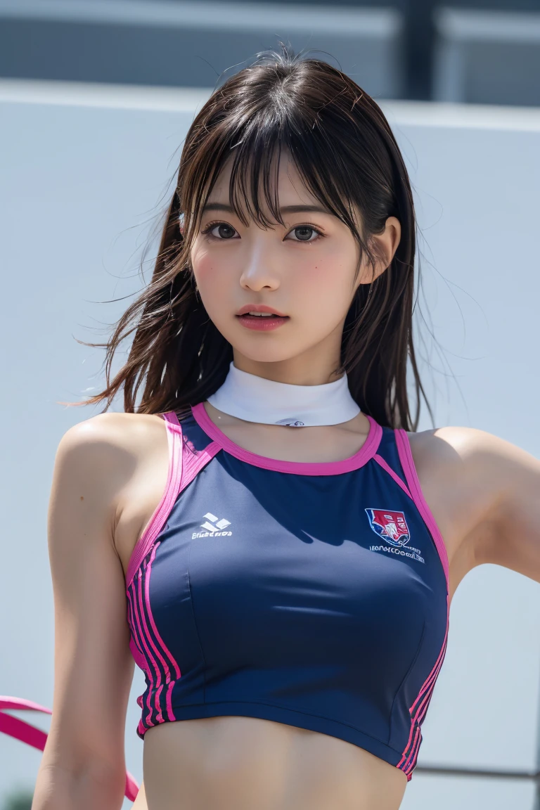 (8k, RAW Photos,Highest quality, High resolution:1.1), (超Realisticな:1.4),(Realistic, Realistic:1.3),The Beauty of Japan、Rhythmic gymnastics club、Rhythmic Gymnastics Uniform、((Upper Body:1.3))