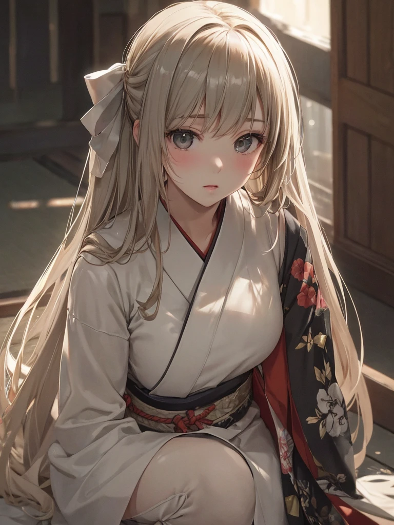 RAW Photos, One Girl, Low lighting, Light tones, A gentle gaze,, Foggy atmosphere, Subtle highlights, Dramatic contrast, Japanese Teen, Heavenly Beauty, Attractive expression